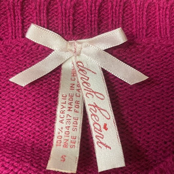 Derek Heart pink with black and white pattern sweater - Picture 3 of 3